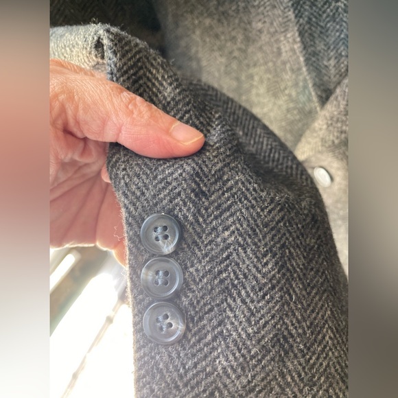 John D Craigmiles Classics Mens Gray Tweed Wool Blazer Jacket Gray Button 42R - Picture 5 of 10
